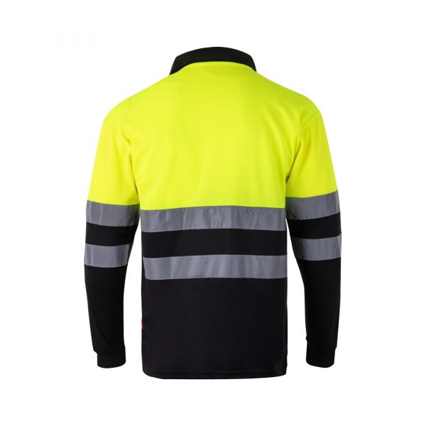 VL VULCAN. Dvojfarebná polokošeľa s vtáčím okom (160 g/m²) s dlhými rukávmi, z polyesteru (100%) - Image 2
