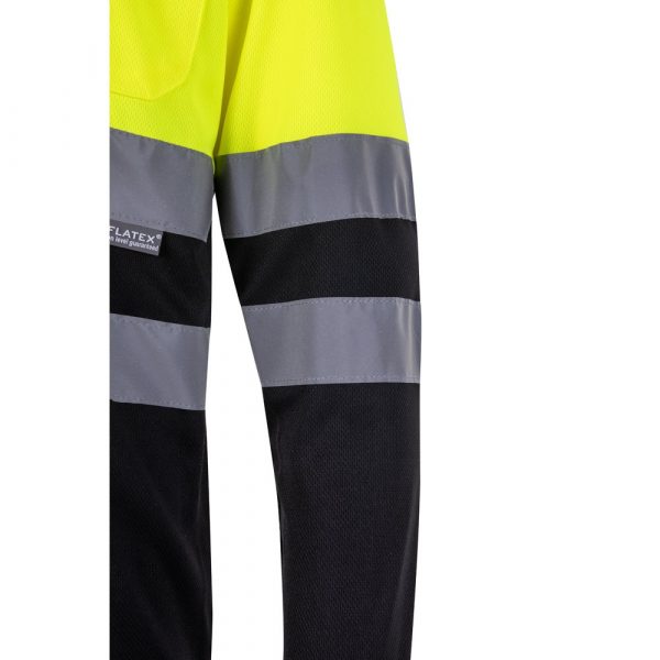 VL VULCAN. Dvojfarebná polokošeľa s vtáčím okom (160 g/m²) s dlhými rukávmi, z polyesteru (100%) - Image 5