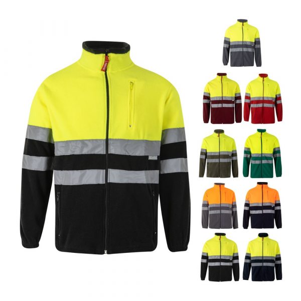 VL EROS LARGE. Dvojfarebná fleecová bunda (280 g/m²) z polyesteru (100 %)