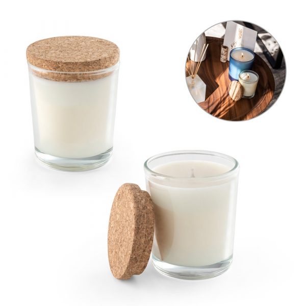 ZEN 80. Aromatická sviečka v sklenenom pohári s korkovým viečkom 80 g