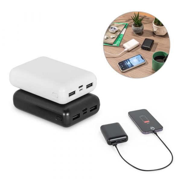 LEAKEY 10. Power banka 10 000 mAh zo recyklovaného ABS (100 % rABS)