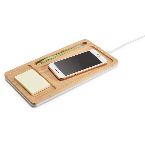 MOTT. Desktop organizátor s 15 V bezdrôtovým nabíjačom vyrobeným z bambusu a ABS - Image 2