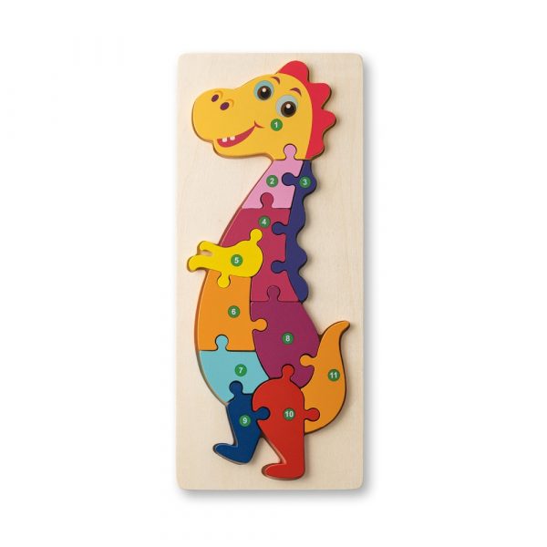 DIPLODOCO. Puzzle v tvare dinosaura v borovicovej preglejke - Image 2