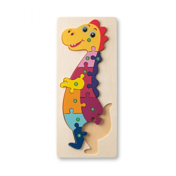 DIPLODOCO. Puzzle v tvare dinosaura v borovicovej preglejke - Image 3