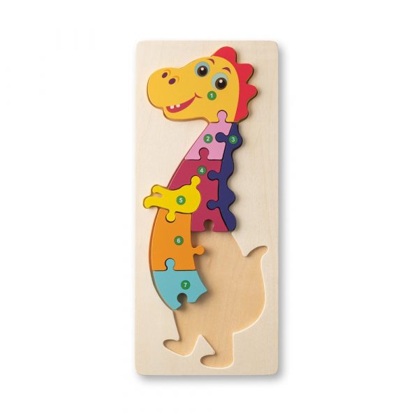 DIPLODOCO. Puzzle v tvare dinosaura v borovicovej preglejke - Image 4